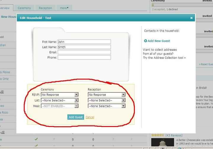Importing/ Exporting Overview guestlist