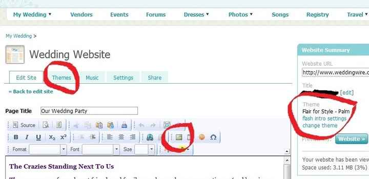 Wedding website help??