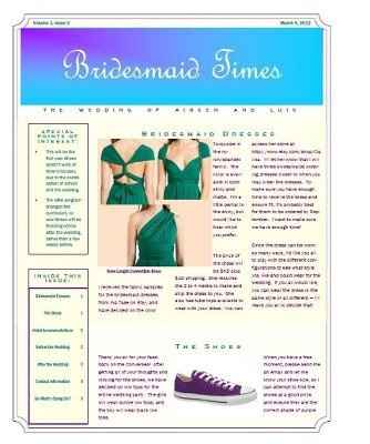 Email to bridesmaids