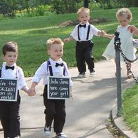 sign holders for the wedding