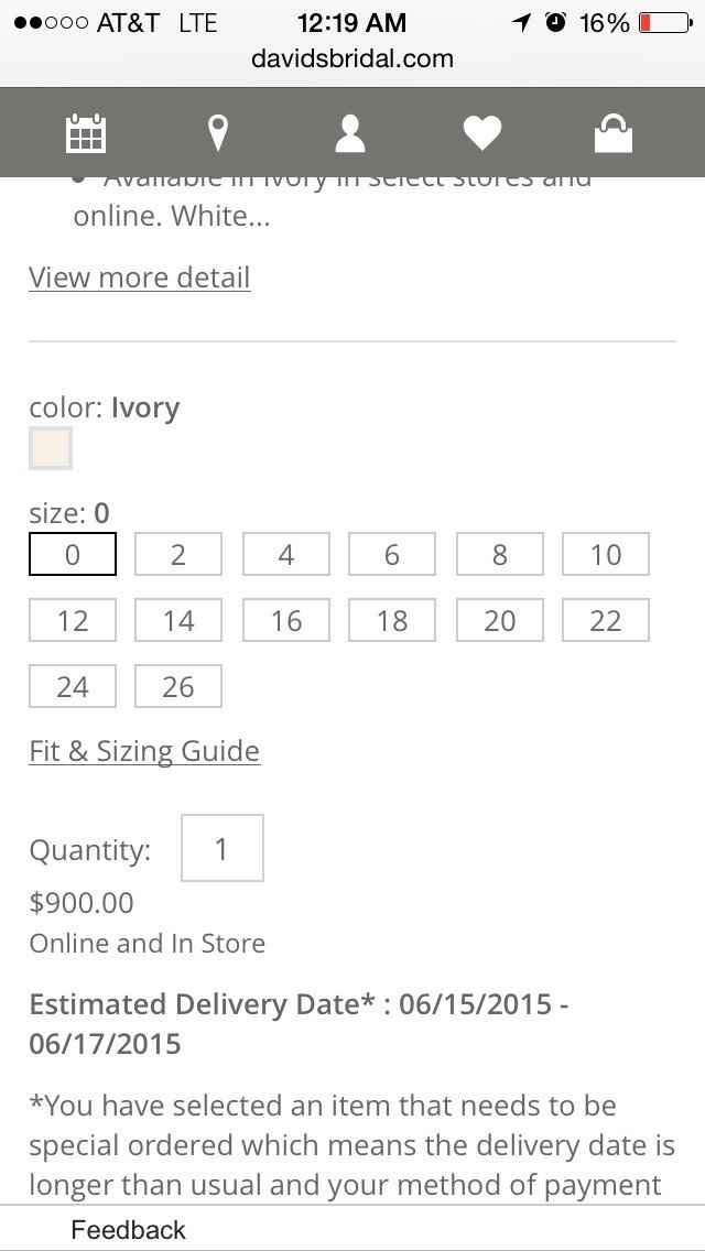 Urgent David s Bridal Special Order dress Weddings Wedding Attire Wedding Forums WeddingWire
