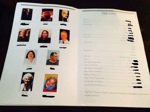 Have to share my seating chart and program
