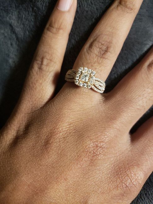 Who has a rose gold ring? - 2