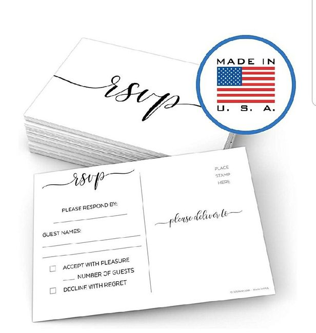 Opinions Please: rsvp cards - 1
