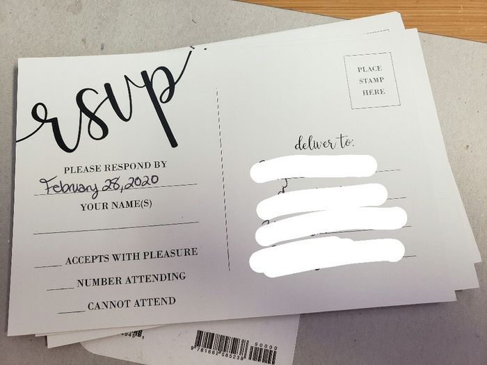 rsvp postcards done. 1