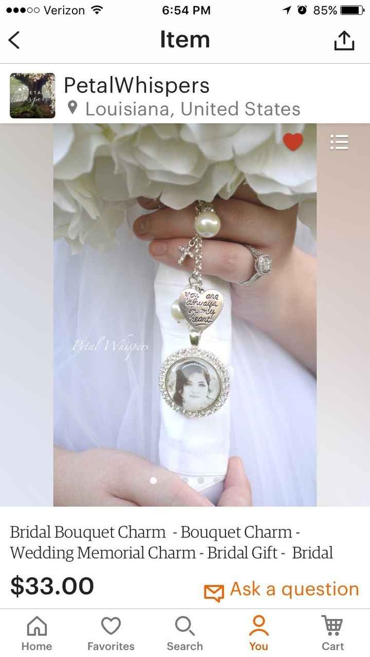 Remembrance Bouquet Charm