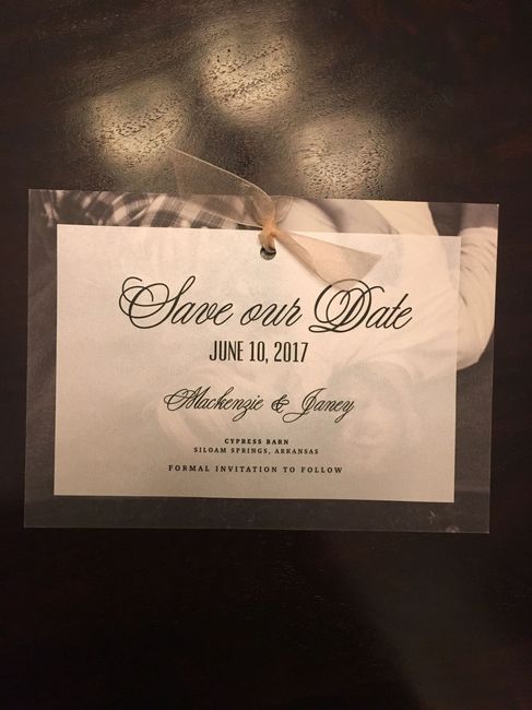 My save the dates!