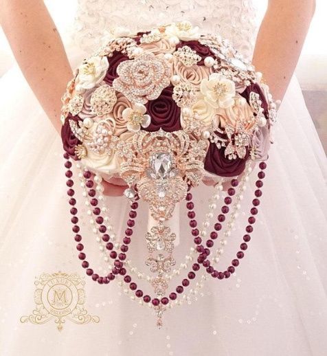 With hanging wine pearls
