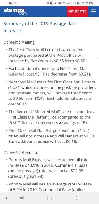 Stamp prices to increase - 1
