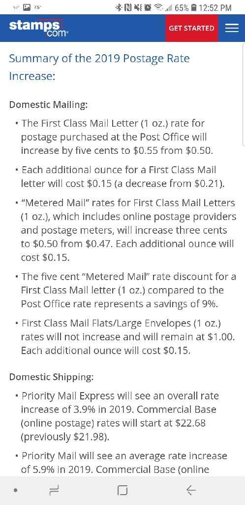 Stamp prices to increase - 1