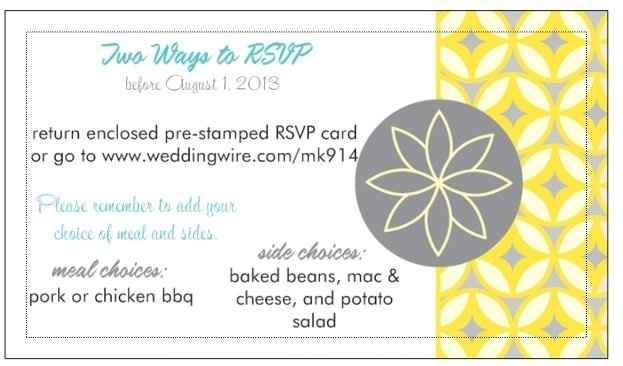 Business card for Invites ...opinions?