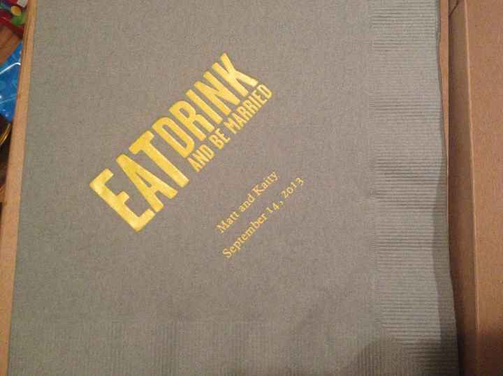 Got our napkins in today! ***pic***