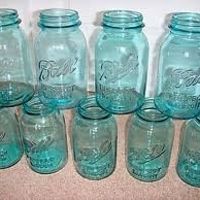 Blue Mason Jars