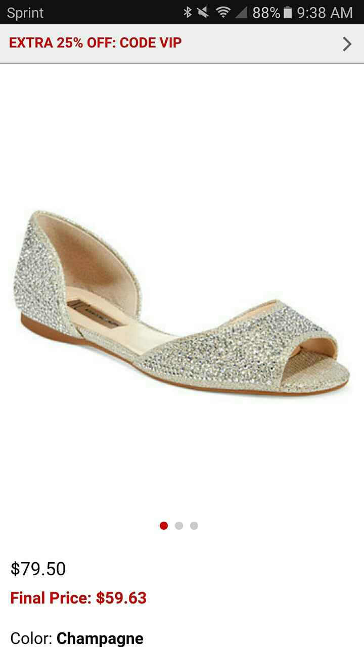 Flats for wedding day