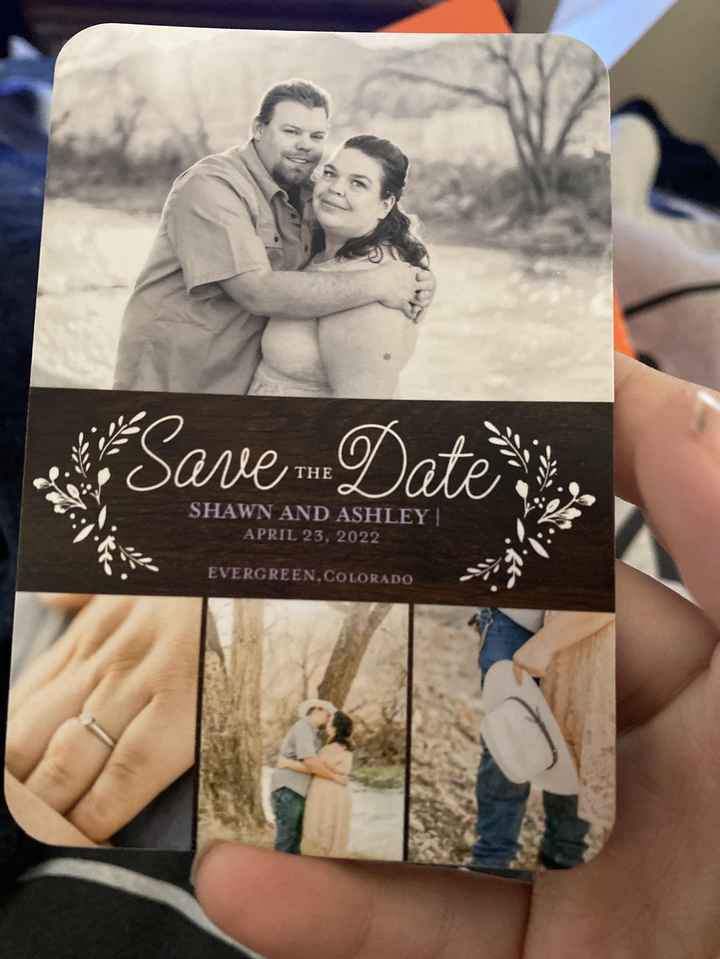 My save the dates came in 1