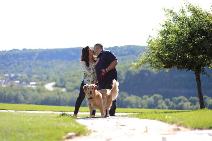 Dogs in Engagement Photos - 1