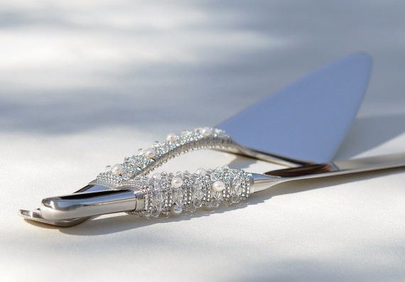 Champagne flutes and cake cutting sets!