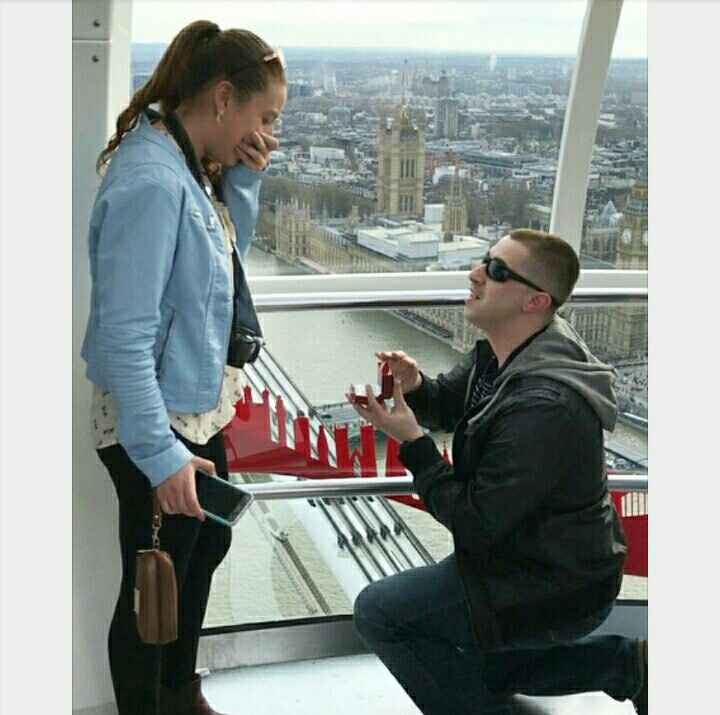 Post a photo of your fiance proposing!