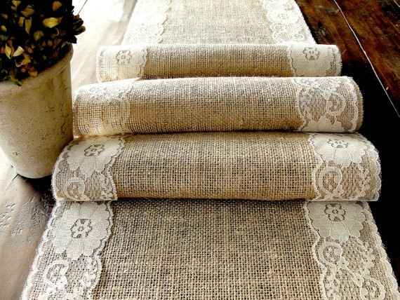 ISO burlap lace table runners