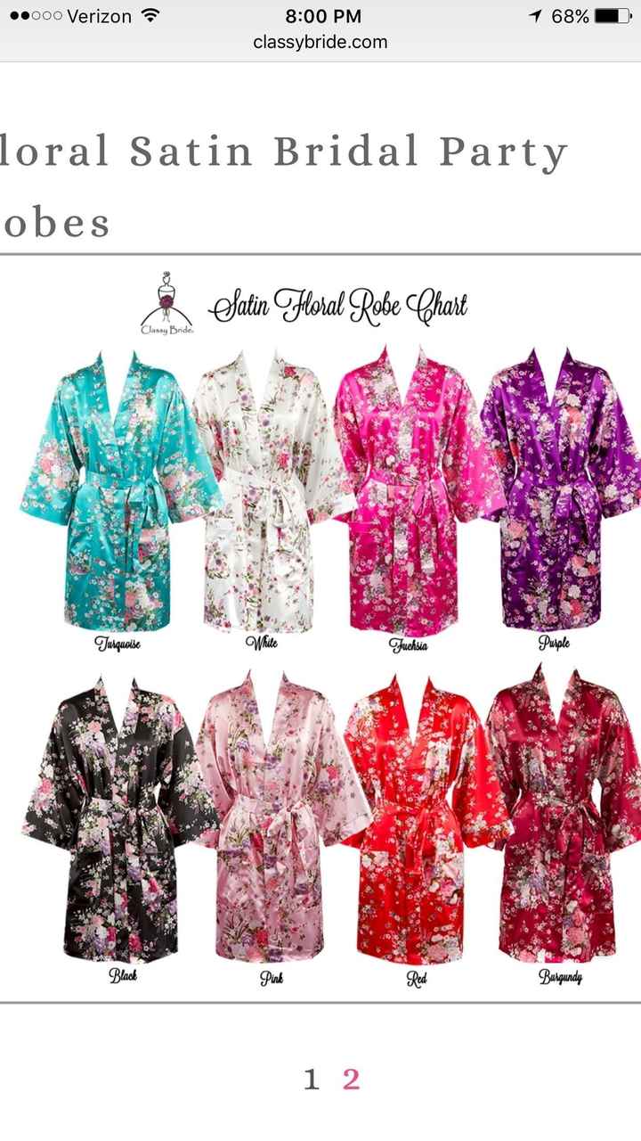 Bridesmaids robes