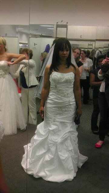 Weird OBSESSION: I love seeing brides in their ACTUAL dresses :)