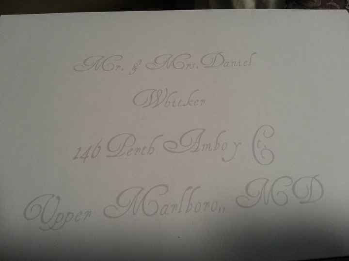 Handwriting addresses for invites