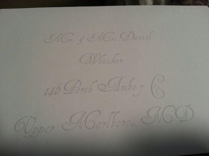 Handwriting addresses for invites
