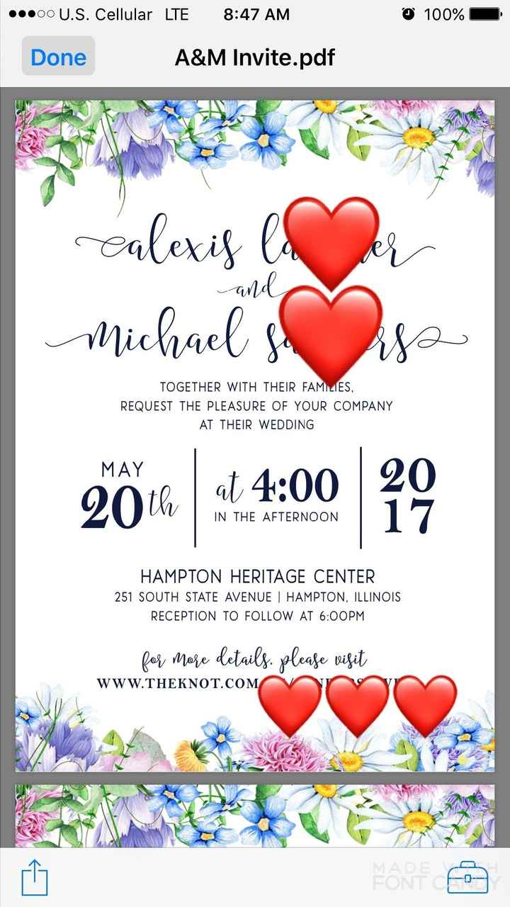 STDs/Invitations: Show them off!