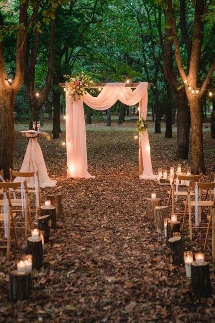aisle decor forest candles