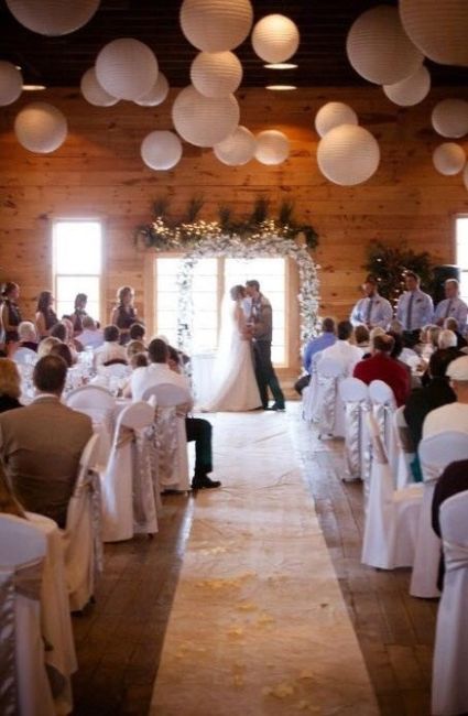 ceremony with tables