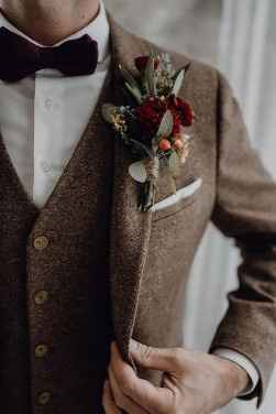 brown suit