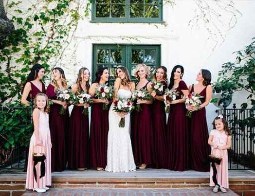 burgundy and blush
