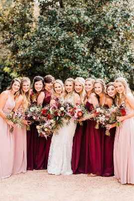 burgundy and blush