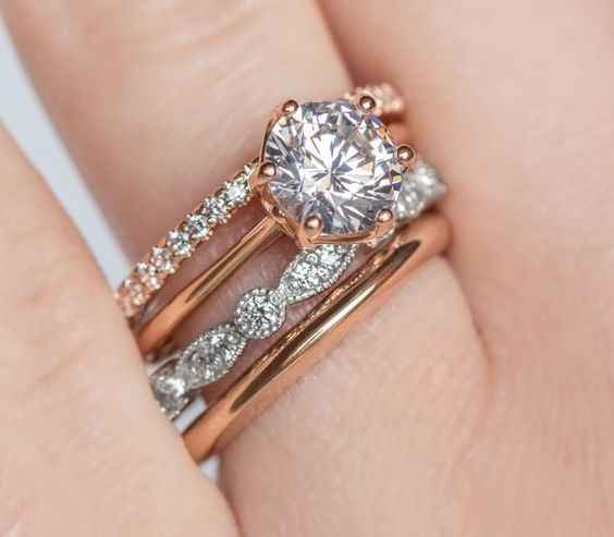mixed metals ring stack