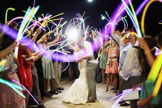 glowsticks send off