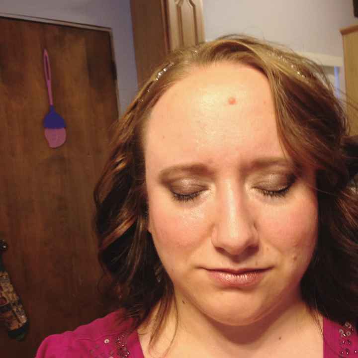 Final hair and makeup trial before the wedding!!