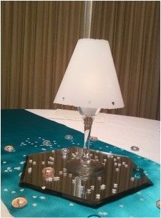 DIY wine glass lampshades