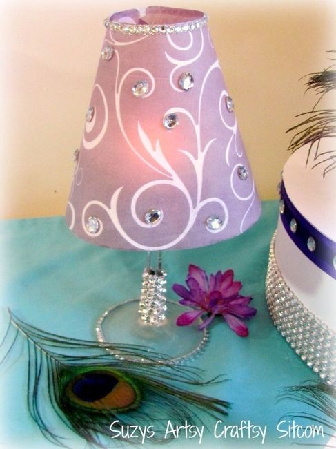 DIY wine glass lampshades