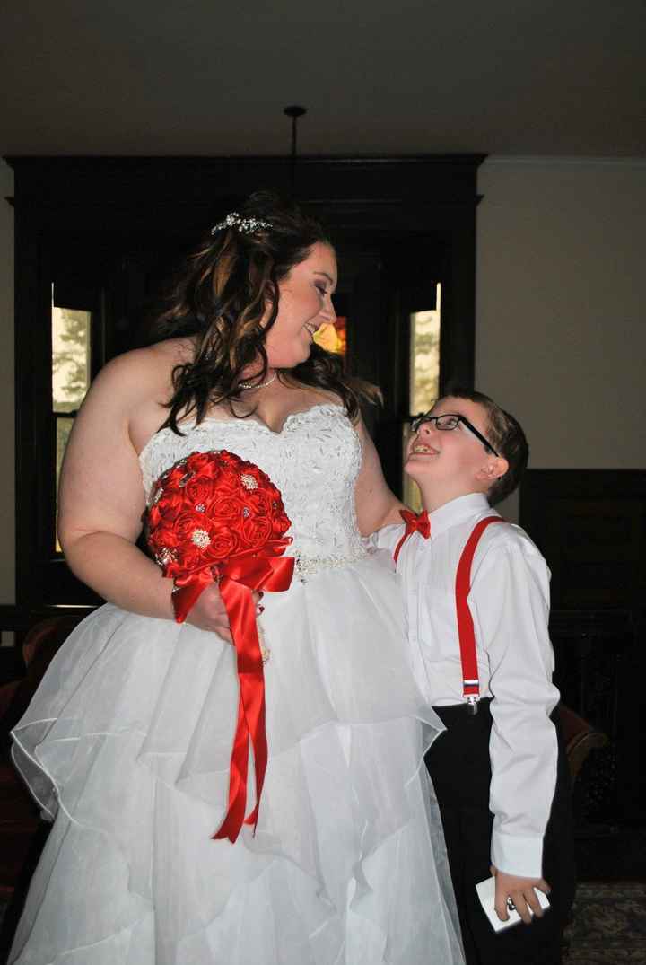 bride and son
