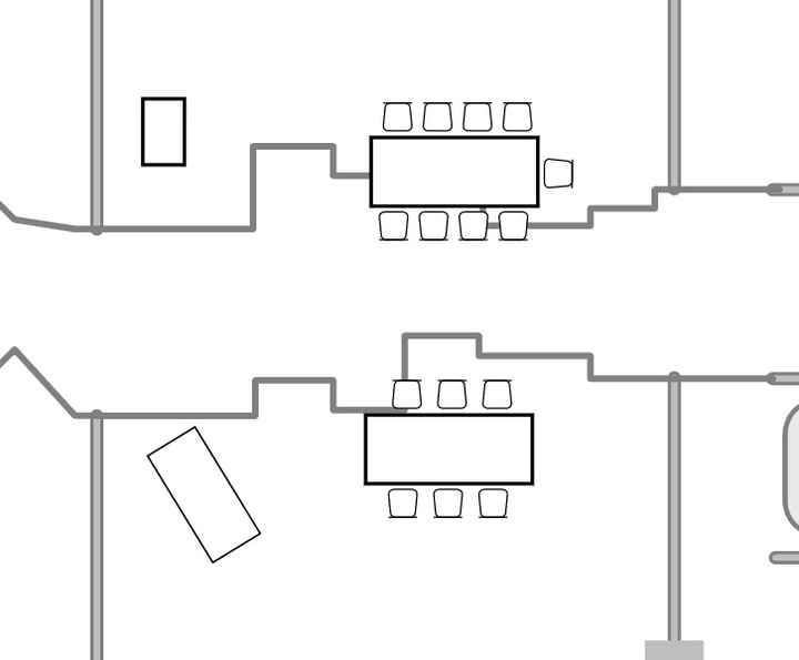 Is 3 people on each side of an 8ft table weird? ideally what's the space chairs should have? - 2