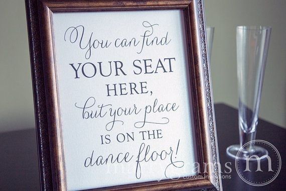 Arranged Seating, how to let guests know in a cute way?