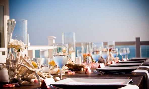 Bringing the beach to our reception...