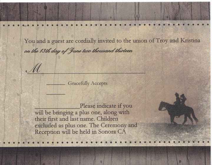 Got our RSVP (pics) and an arsty fiance