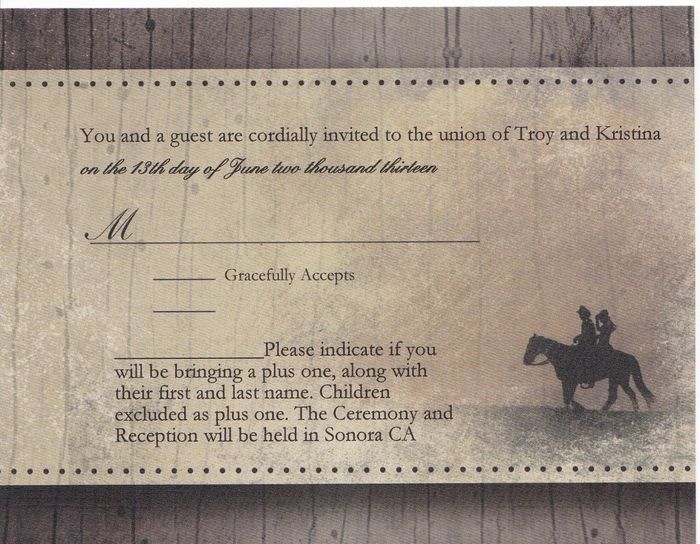 Got our RSVP (pics) and an arsty fiance
