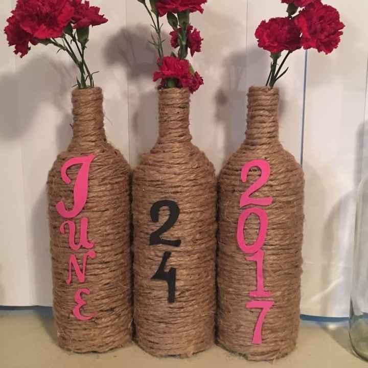 DIY Engagement Date Wine Bottles