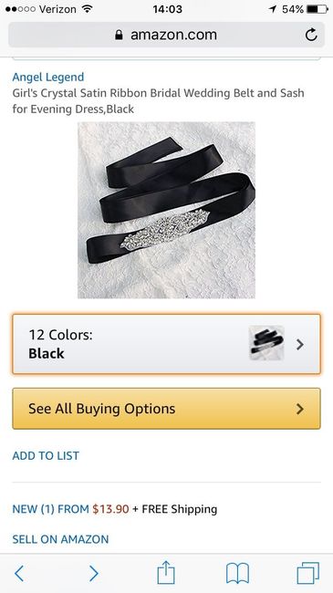 Bridal sash/belt