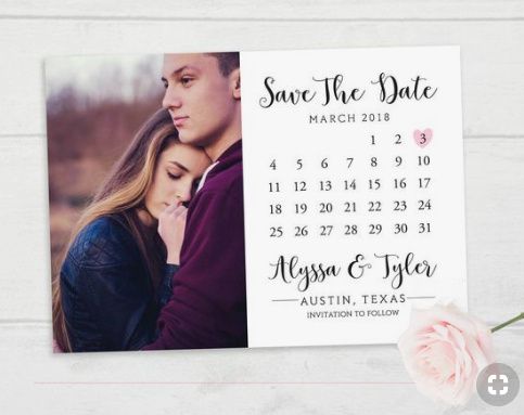 Save the date calendar