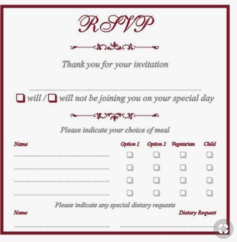 RSVP Card