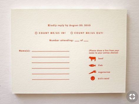 RSVP Card