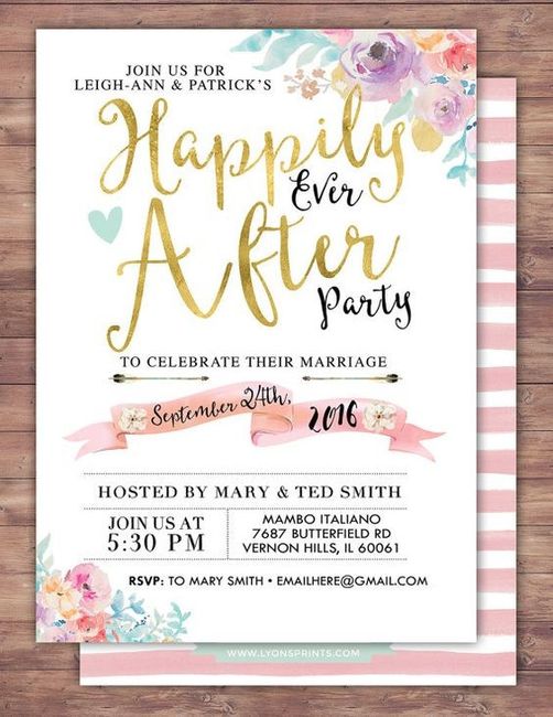 Invite wording for a party after a courthouse wedding 1